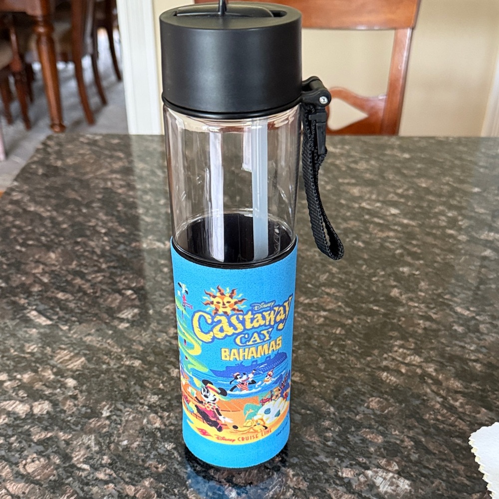 Disney Castaway Cay Bahamas Blue Water Bottle